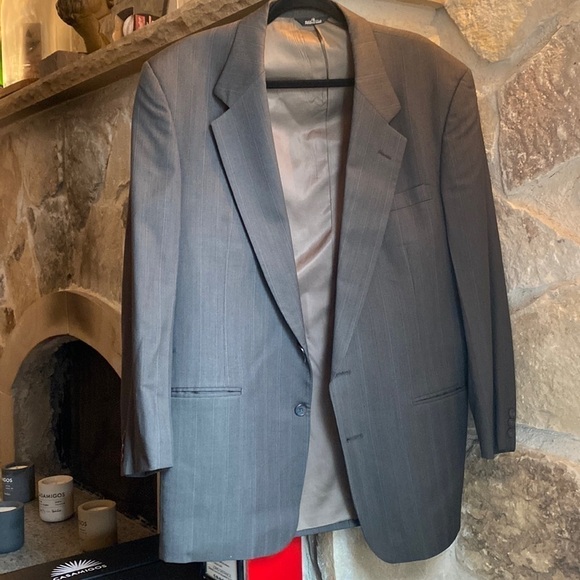 EUC Perry Ellis Grey Wool Blazer XL - Picture 1 of 9